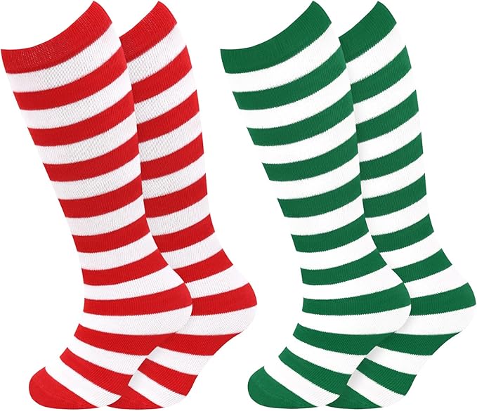 Sarfel Kids Soccer Socks Toddler Soccer Socks Girls Boys Soccer Socks Kids Tube Socks with Stripes Toddler Knee High Socks