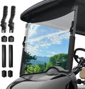 5MM Thick Upgrade PC Foldable EZGO RXV Golf Cart Windshield with Heavy Duty Hinges Only Fit for 2008-Up EZGO RXV with 1.25" Struts Rail, Anti-UV Impact Resistant Golf Cart Windshield