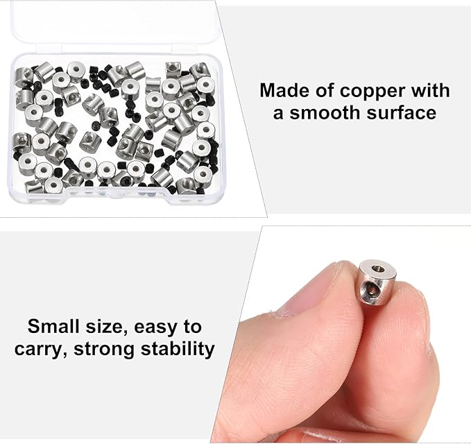 MECCANIXITY 50 Pcs Metal Locking Pin Backs, Locking Pin Keepers Clasp 5mm - Image 5