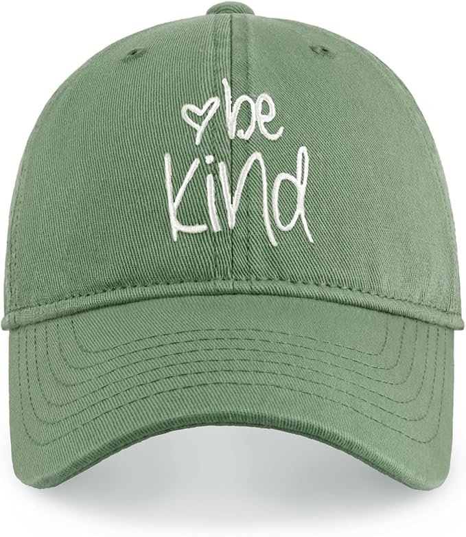 CHOK.LIDS Be Kind Trendy Womens Baseball Cap Unisex Fashion Cotton Polo Style Fun Inspirational Saying Seasonal Headwear