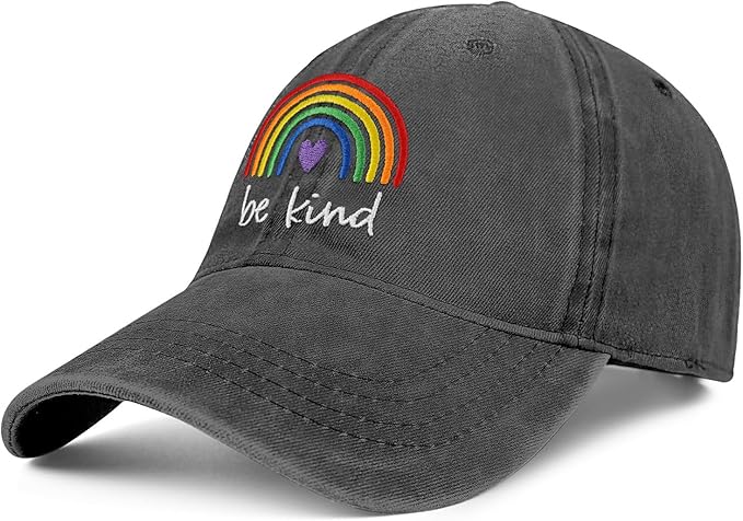Gay Pride Rainbow Trucker Hat for Men and Women LGBT Embroidered Adjustable Washable LGBTQ Baseball Cap Gifts