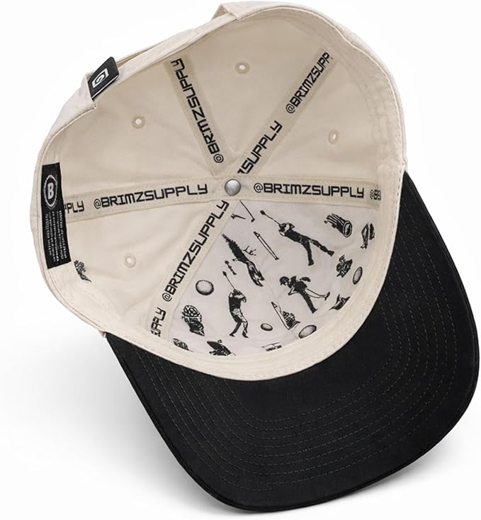 BRIMZ Cotton Golf Hat with Magnetic Brim & Tee Holder - Snapback Golf Cap for Men & Women - Magnetic Brim for Ball Marker