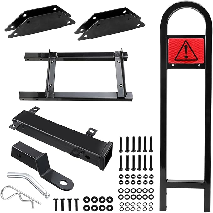Roykaw Golf Cart Rear Seat Grab Bar & Trailer Hitch with Receiver Assembly Universal Compatible with EZGO Club Car Yamaha, Convenient to Tow and Easy to Instal