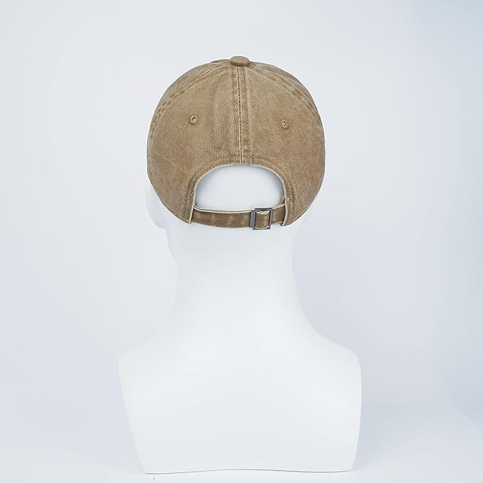 LANGZHEN Unisex Baseball Cap 100% Cotton Fits Men Women Washed Denim Adjustable Dad Hat
