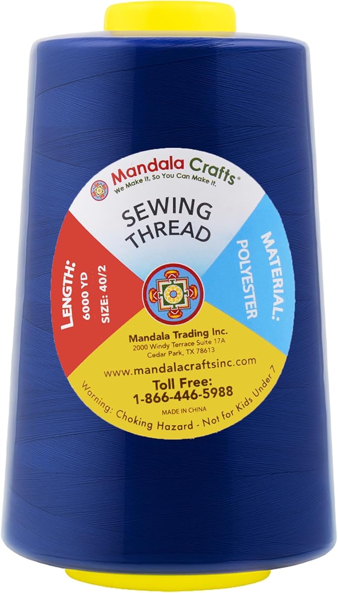 Mandala Crafts 4 Pack of Serger Threads Cones Spools - Image 4
