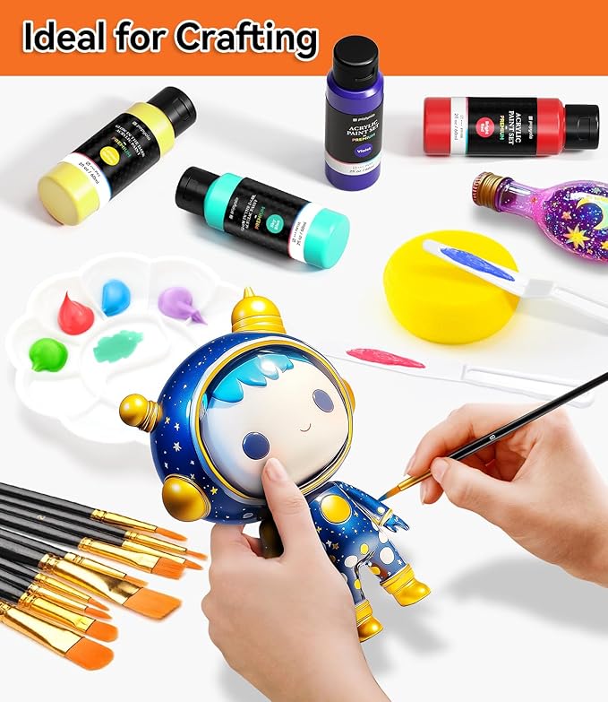 40 PCS Classic & Glow in the Dark Acrylic Paint Set - Image 8