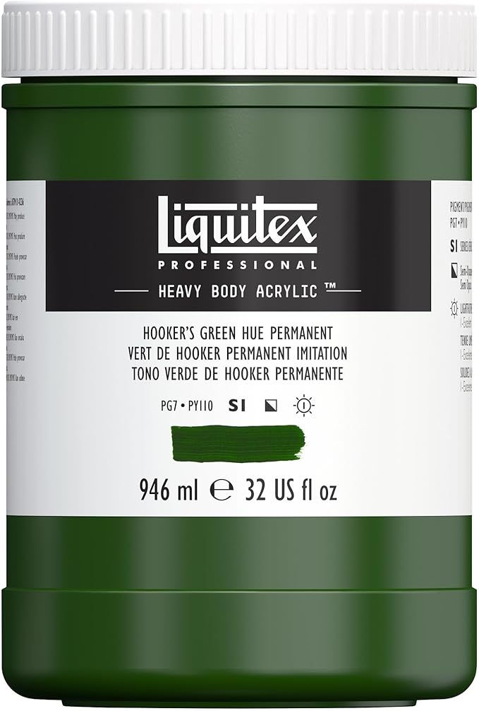 Liquitex Professional Heavy Body Acrylic Paint, 32-oz Pot, Hookers Green Hue by Liquitex