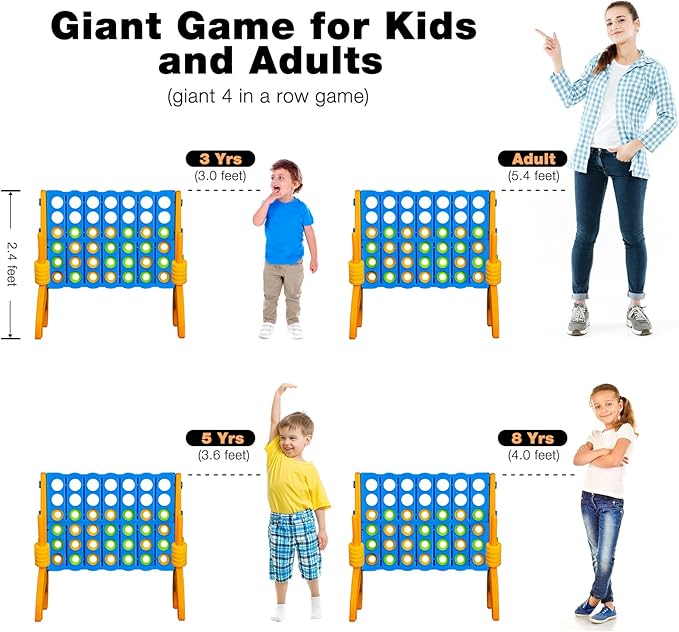 Ayeboovi Giant 4-in-A-Row, Jumbo 4-to-Score Yard Game - Image 4