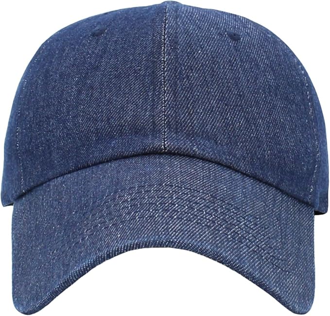 KBETHOS Classic Unisex Cotton Adjustable Low Crown Baseball Cap – Plain Dad Hat