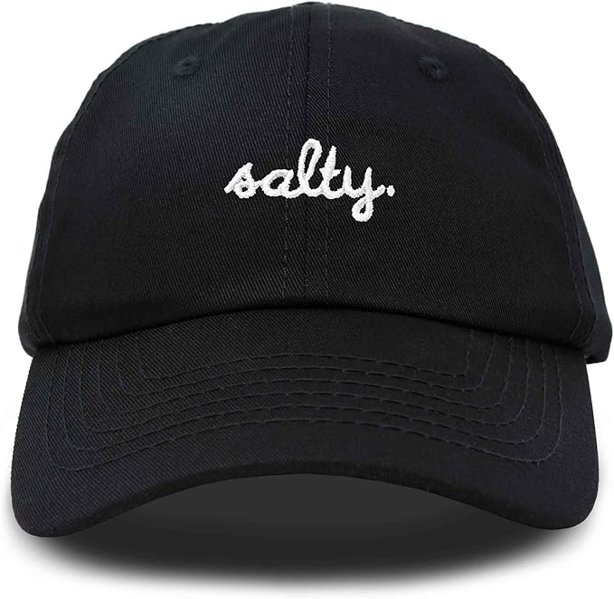 DALIX Salty Embroidered Cotton Beach Baseball Cap Adjustable Dad Hat Womens