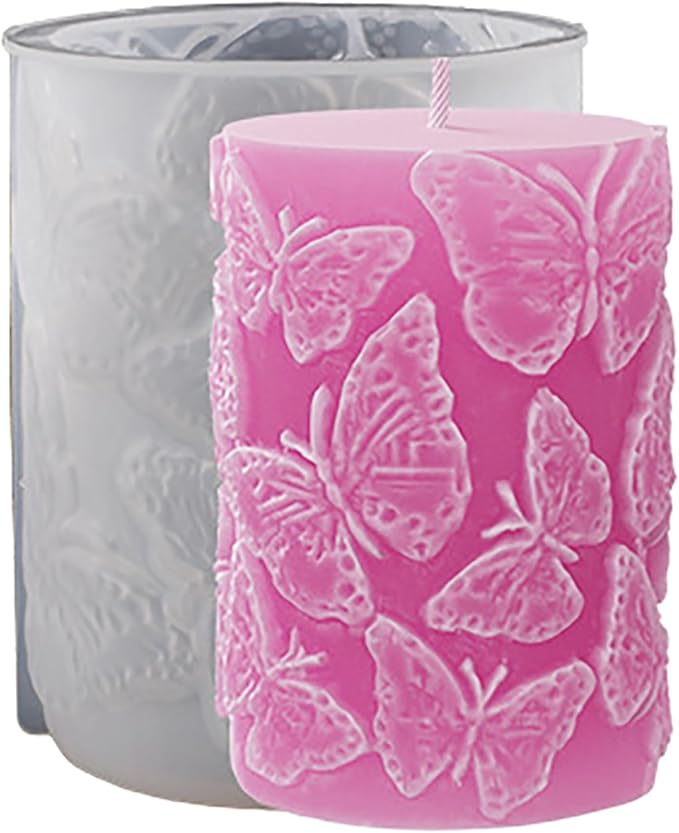 Cylinder Molds Silicone Wave Spiral Candle Mold by EVERELAMSiliconeMolds