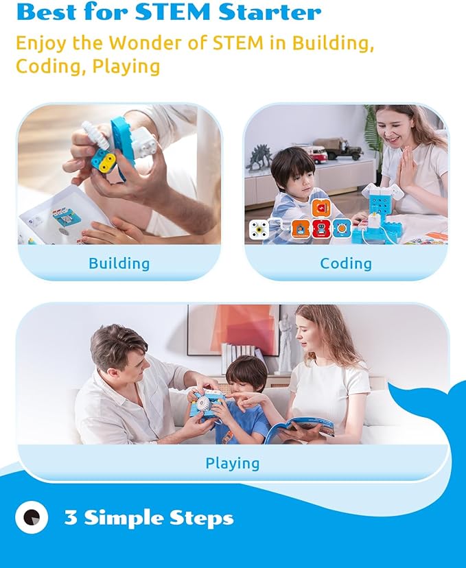 WhalesBot A1 Coding Toy for Kids, Building Block Robot, Fun STEM Toy - Image 7