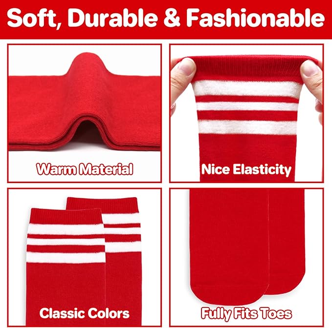 qikqik Toddler Soccer Socks Kids Soccer Socks Boys Baseball Sock Youth Football Sock Girls Softball Accessories Team Sports