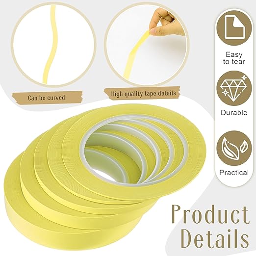 Xuniea 5 Rolls of Vinyl Tape Masking Tape Automotive Car Auto Paint - Image 3