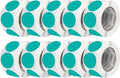 Perco Teal 3-Inch Perforated Circle Dot Sticker Labels — 10 Rolls, 000 Round by Perco