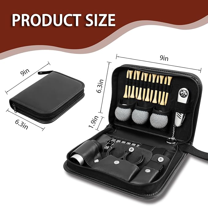 Golf Accessories Set Gifts, Golf Balls,Golf Tees, Golf Multifunctional Divot Tool, Rangefinder, Golf Brush, Golf Scorer, Golf Ball Clamp for Men and Women