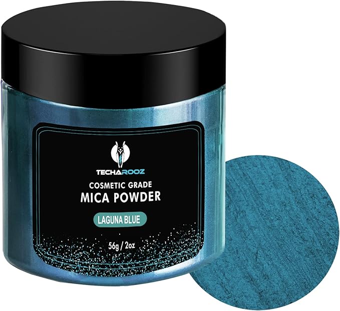 Laguna Blue Mica Powder for Epoxy Resin 56g / 2oz. Jar by TECHAROOZ