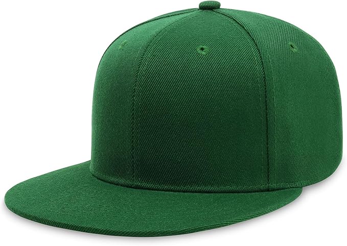 CHOK.LIDS Flat Bill Visor Classic Snapback Hat Blank Adjustable Brim High Top End Trendy Color Style Plain Tone Baseball Cap