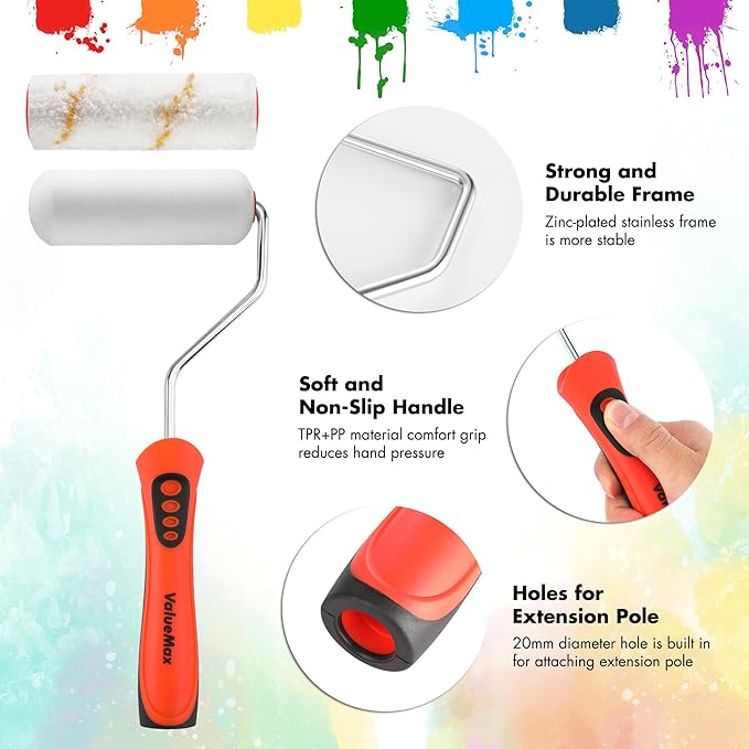 ValueMax Paint Roller Kit, 14-Piece 4 Inch Paint Roller Kit - Image 2