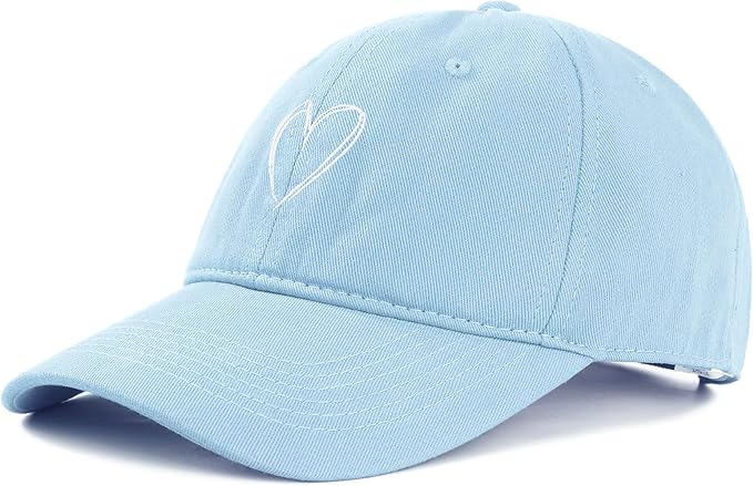 Zando 2026 Trendy Heart Baseball Caps for Women Men Girls Dad Adjustable Cute Cotton Trucker Hat for Casual Travel Sports