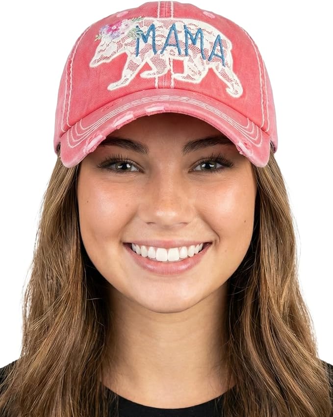 Funky Junque Distressed Vintage Baseball Cap - Embroidered Patch Women's Hat - Holiday, Lifestyle & Patriotic Designs