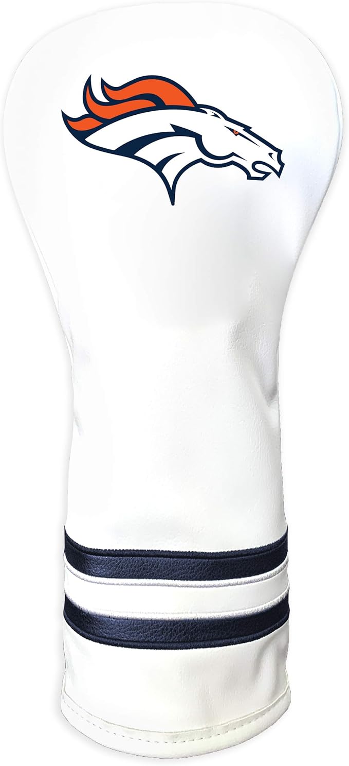 Team Golf NFL Pittsburgh Steelers White Vintage Fairway Head Cover White Vintage Fairway Golf Club Headcover, Form Fitting Design, Retro Design
