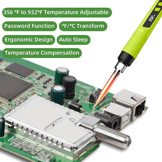 Soldering Iron Kit, 190W Soldering Gun, 110V LED Solder Kit - Image 4