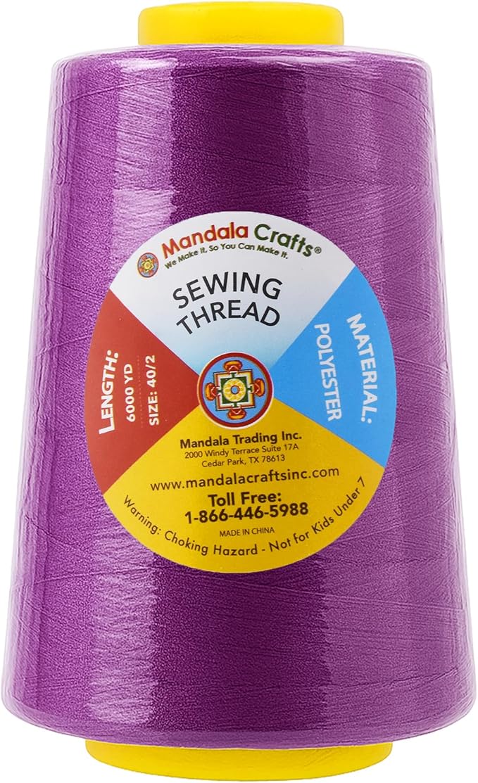 Mandala Crafts 4 Pack of Serger Threads Cones Spools - Image 4