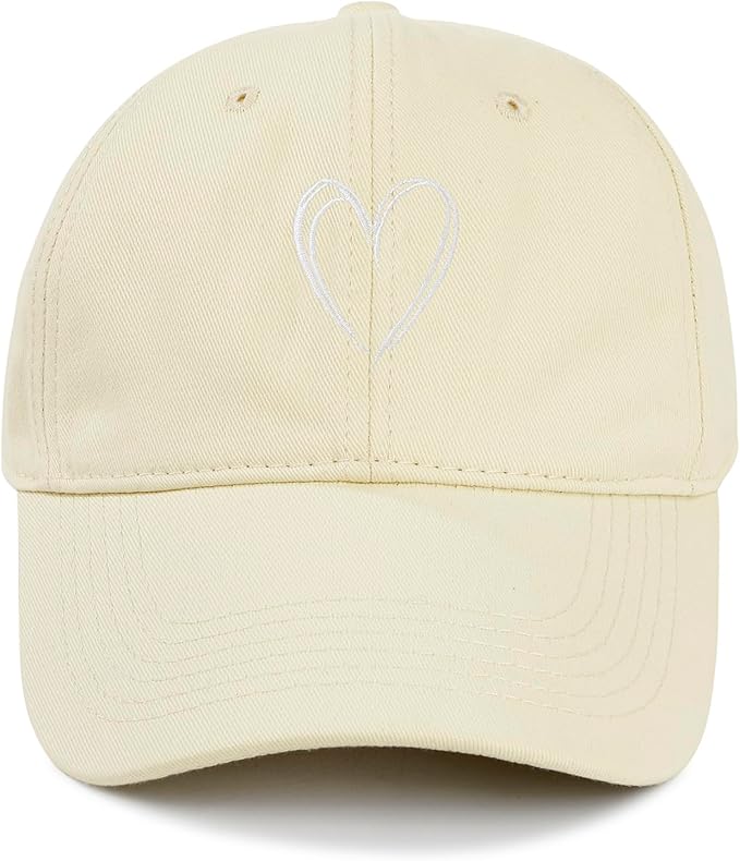American Trends Womens Baseball Caps Cute Heart Dad Hat, Adjustable Cotton Unisex Cap for Workout, Golf & Everyday Wear