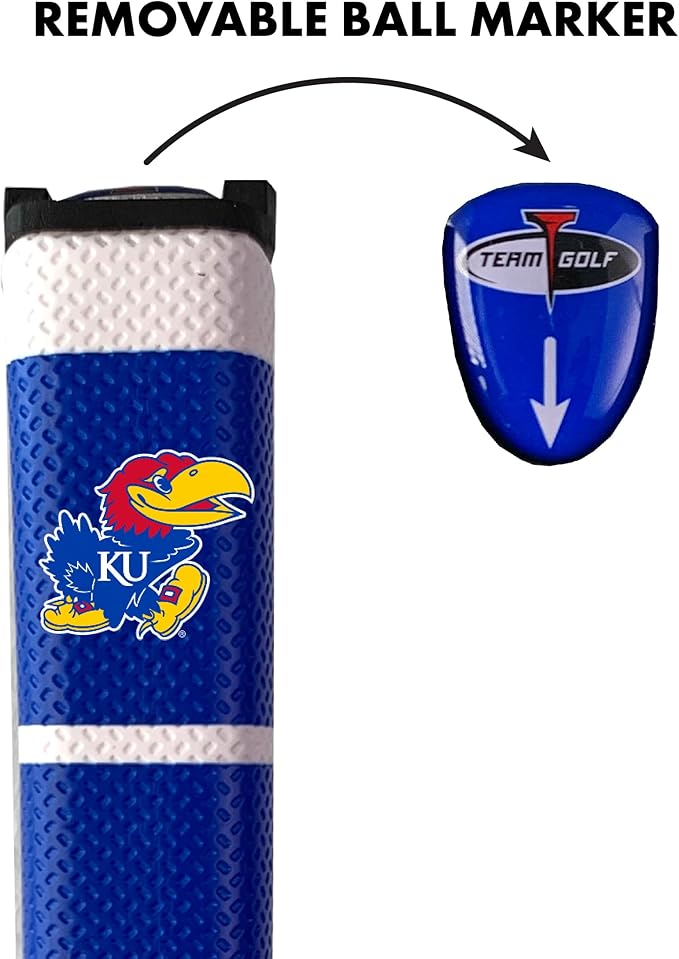 Team Golf NCAA Golf Putter Grip with Removable Gel Top Ball Marker, Durable Wide Grip & Easy to Control
