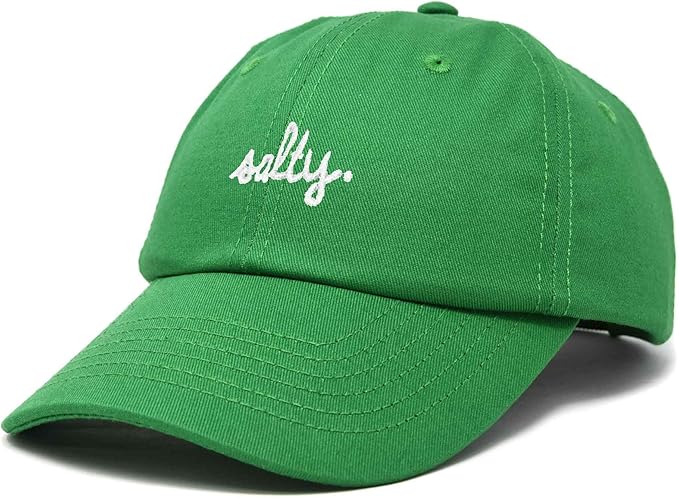 DALIX Salty Embroidered Cotton Beach Baseball Cap Adjustable Dad Hat Womens
