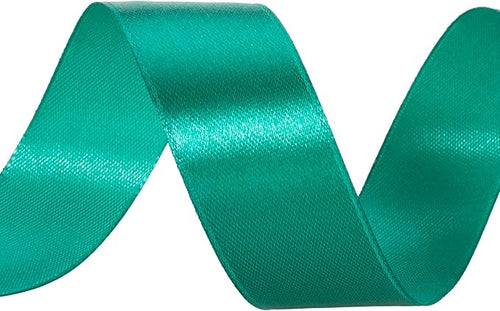 1 Inch Teal Solid Satin Ribbon, 50 Yards Craft Fabric Ribbon - Image 2