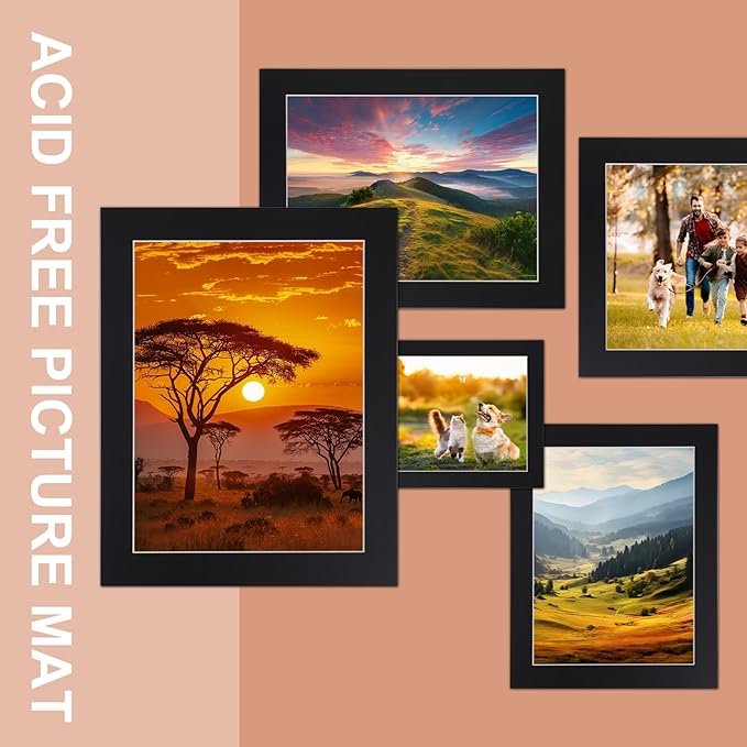 HOTUO 10 Pack Acid Free Black 11x14 Picture Frame Mats - Image 5