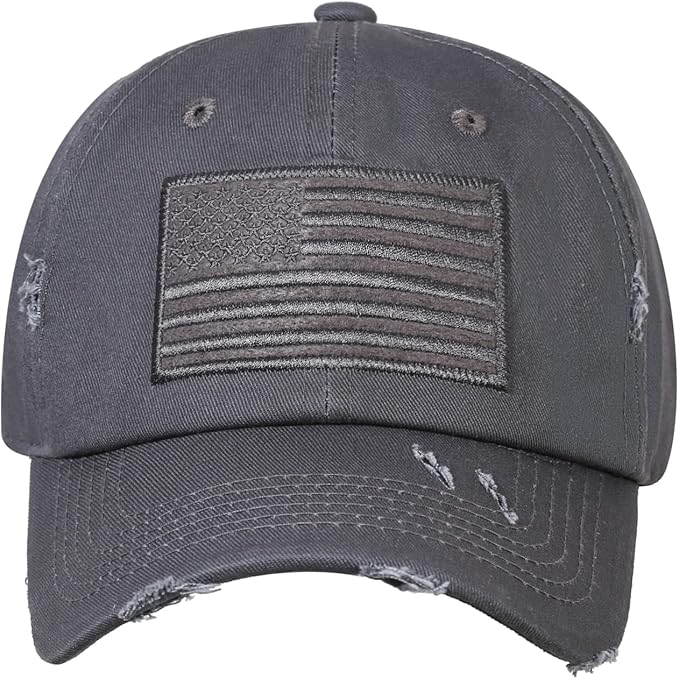 IIN American Flag Baseball Cap for Men Women Low Profile USA Army Tactical Operator Military Plain Dad Hat