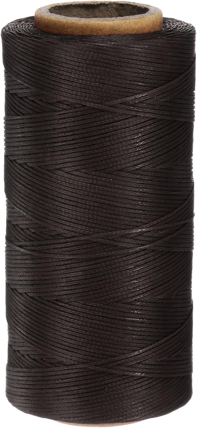 uxcell 150D 0.8mm Flat Waxed Thread 284 Yards Polyester Leather Sewing Waxed by uxcell