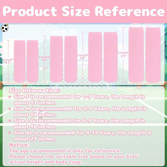 Olreco 1 Pack Toddler Kids Youth Soccer Socks Girls Boys Baseball Socks Youth Knee High Softball Football Accessories Cotton
