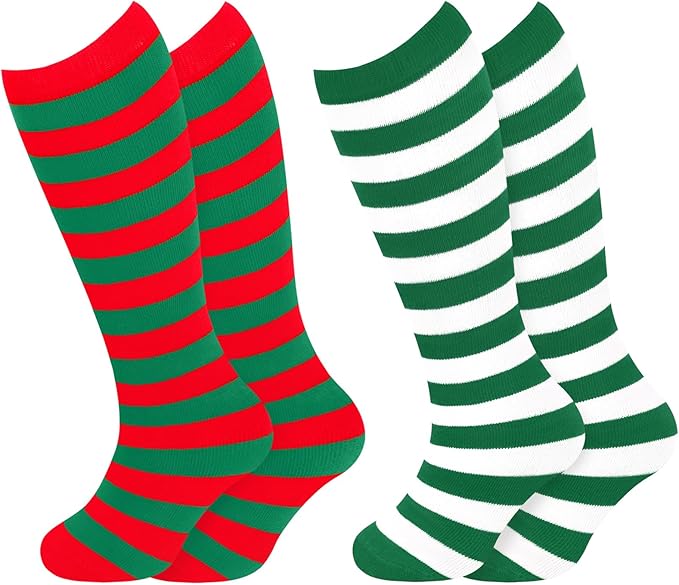 Sarfel Kids Soccer Socks Toddler Soccer Socks Girls Boys Soccer Socks Kids Tube Socks with Stripes Toddler Knee High Socks