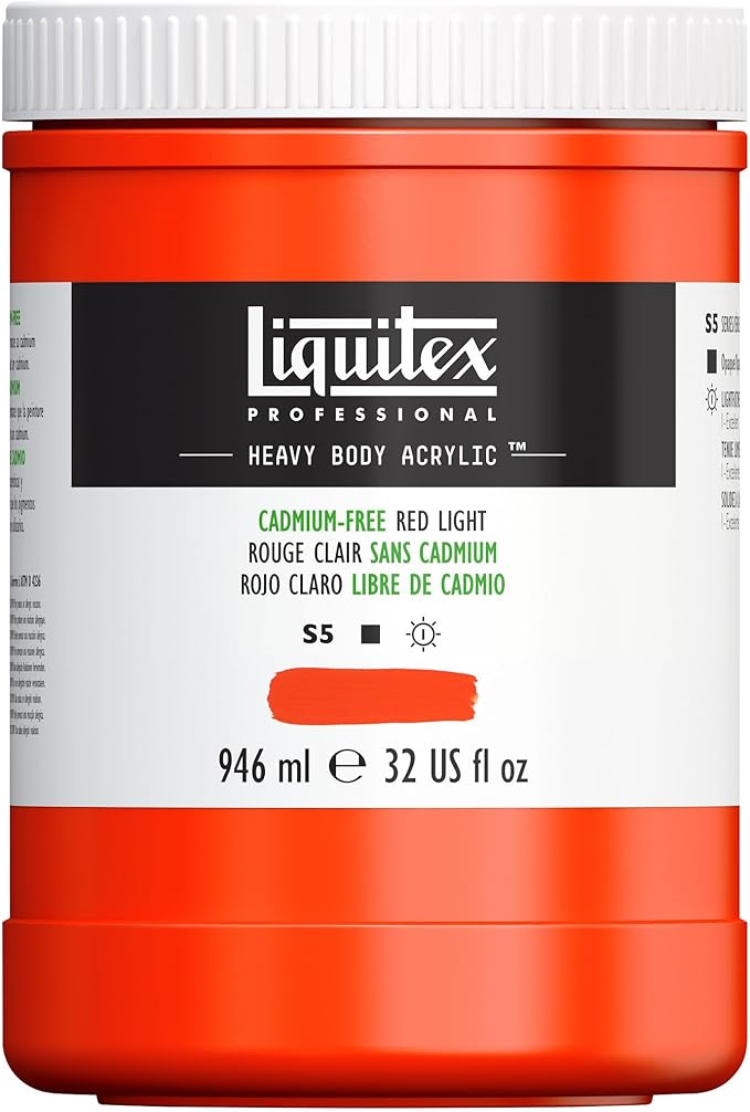 Liquitex Professional Heavy Body Acrylic Paint, 32-oz Pot, Cadmium Free Red by Liquitex