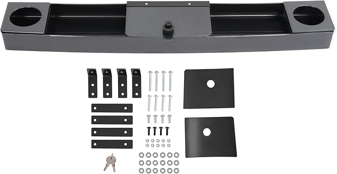 WUTIST Golf Cart Universal Front Dash Storage Tray Compatible Golf Cart Parts Plastic Carbon Fiber Color, Easy Installation