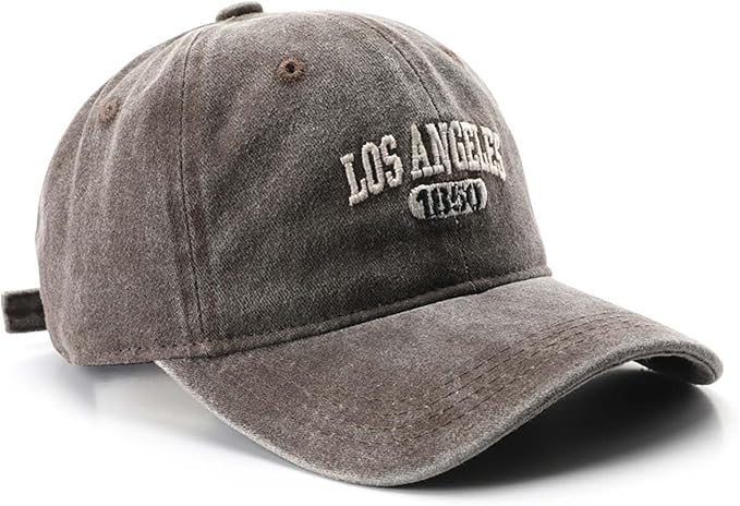 Los Angeles Hat Vintage Cotton Baseball Cap Unisex Dad Hat Sun Hat for Men and Women