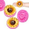 Wehous 2PCS Large Sunflower Silicone Molds, 3D Flower Silicone Molds by Wehous