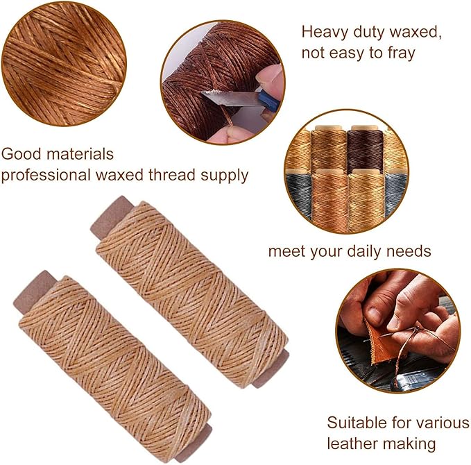 48 Colors Waxed Thread, Leather Sewing, Hand Stitching Thread - Image 5