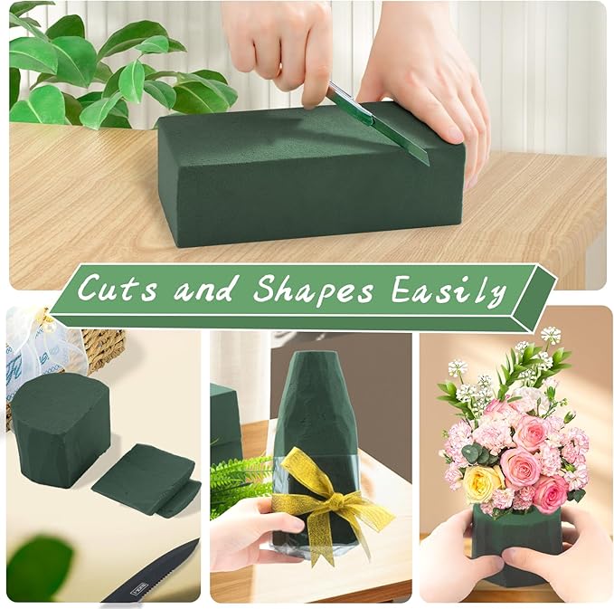 Tunnkit 8 Pcs Floral Foam Blocks Each 7.8" L x 3.5" W x 2.4" H Wet & Dry Flower - Image 3