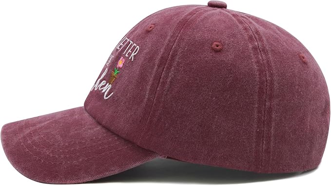 Gardening Gifts for Women, Gardening Hat, Mothers Day Plant Gift for Mom Grandma, Adjustable Embroidered Baseball Cap