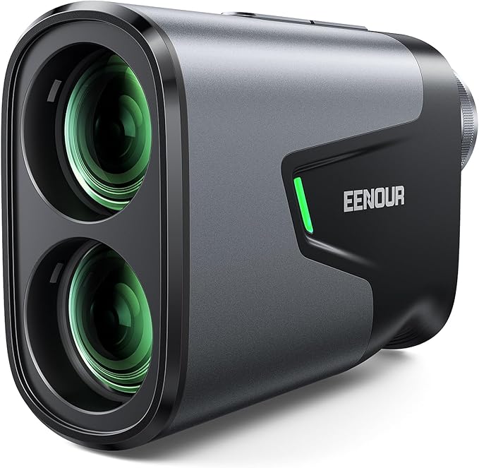 EENOUR Golf Range Finder with Slope, 1200 Yards Golf Rangefinder, Laser Rangefinders with Magnet and Pin Lock Vibration, 7X Magnification, Rechargeable Compact Portable Range Finder Golfing