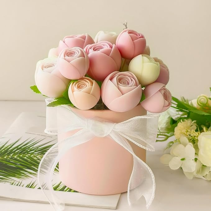 2 Pack Flower Succulent Candle Mold - Image 5