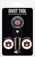 Team Golf NCAA Unisex-Adult Team Golf NCAA Divot Tool with 3 Golf Ball Markers Pack, Markers are Removable Magnetic Double-Sided Enamel