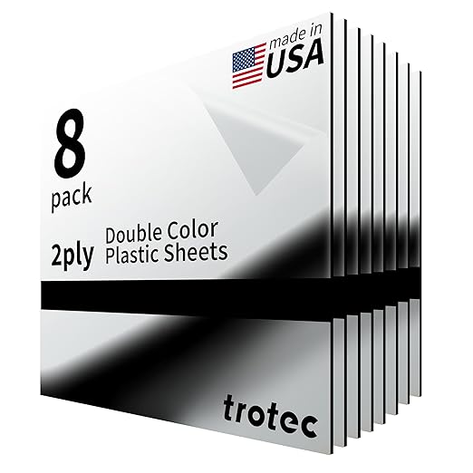 Trotec | Metallic Looking Acrylic Sheet | 12"x12"x1/16, Name Plate | USA Made by TrotecEngravingSupplies