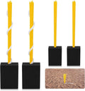 Deekin 4 Pcs Base Plugs Anchor Base Plugs Baseball Field Maintenance Equipment Baseball Accessories for Ball Field (Yellow, 4 Pcs)