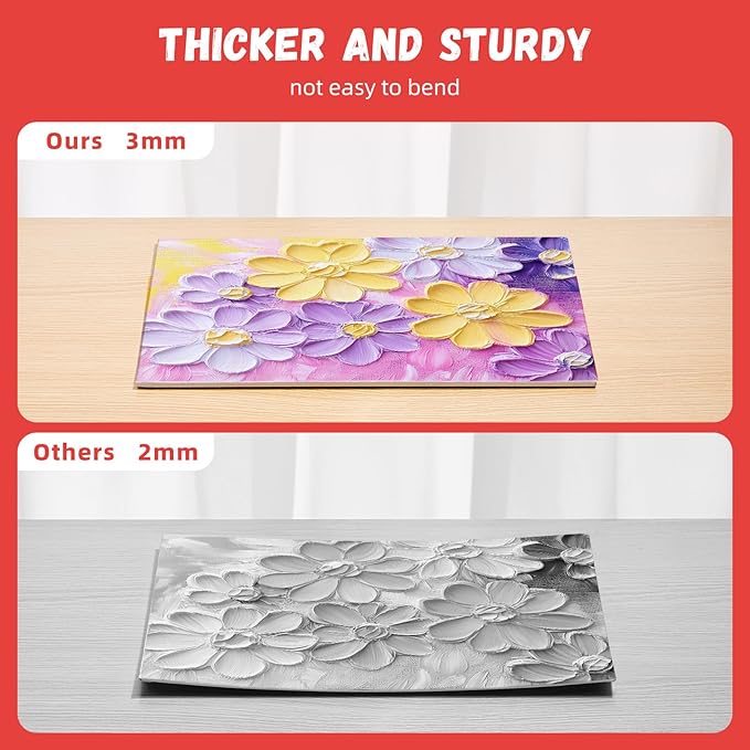 Simetufy Canvas Boards for Painting, 8 x 10 Inch Blank Panels, 100% Cotton for - Image 5